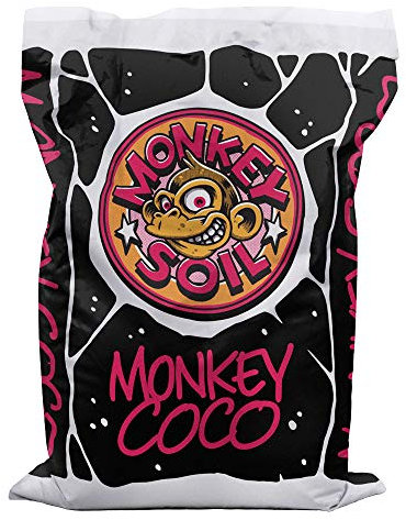 MONKEY SOIL Fibra Turba de Coco Plantas 50L Sustrato Marihuana Cannabis Vegetal Cultivo Organico - Horticultura Bio Ecologicos - Interior y Exterior