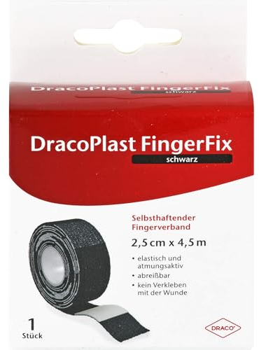 DRACOPLAST FingerFix 2,5 cmx4,5 m m.Wundk.schw. 1 St