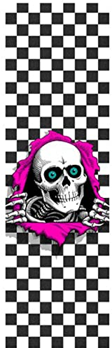 Powell Peralta Skateboard Griptape Ripper Checker weiß 26,7 x 83,8 cm Grifffolie