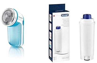 Philips GC026/00 Rasoir Anti-Bouloche/Anti-Peluche + DeLonghi DLSC002 Filtre à Eau