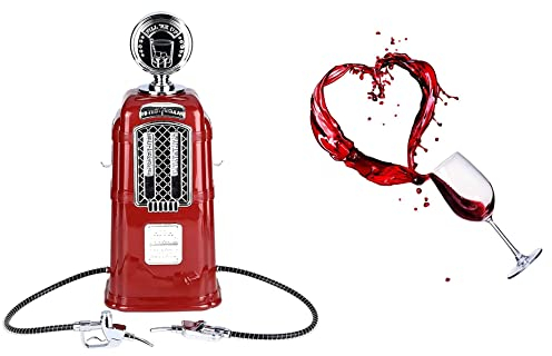 Bierzapfanlage, Doppelpistole Rotwein-Bierzapfanlage mit zwei Zapfhähnen, Retro-Benzinpumpe, geeignet für den Einsatz in Haushalten, Hotels, Bars, KTV, Restaurants, Clubs usw