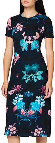 Desigual Womens Vest_Bouquet Casual Dress, Blue, L