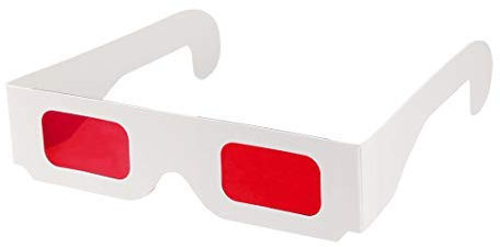 N/A Secret Decoder Glasses Red-Red Filters Lens White Foldable Frame 3D Glasses 10pcs
