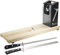 Bergner PK2430 Jamonero Masterpro con afilador y cuchillo de cocina en acero inoxidable, Madera, Negro