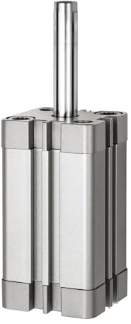 RIEGLER 15.AMI.50015 Serie ATE Kompaktzylinder, Einfachwirkend, Drucklos Eingefahren mit Magnet, Innengewinde, 50mm Kolben, 15mm Hub, G 1/8 Anschluss, M10 x 1.5 Kolbenstangen