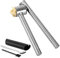 Mempedont Garlic Press Mincer - 304 Stainless Steel Garlic Crusher & Peeler Set, Longer, Detachable, Rust Proof Garlic Mincer Design for Extracts More Garlic Paste Per Clove - Extended Version