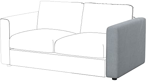 Soferia Sofabezug Kompatibel Mit Vimle Armlehne Sofaüberzug Sofaüberwurf Sofaschoner Cover Wasserabweisend Fleckschutz Softi Grau