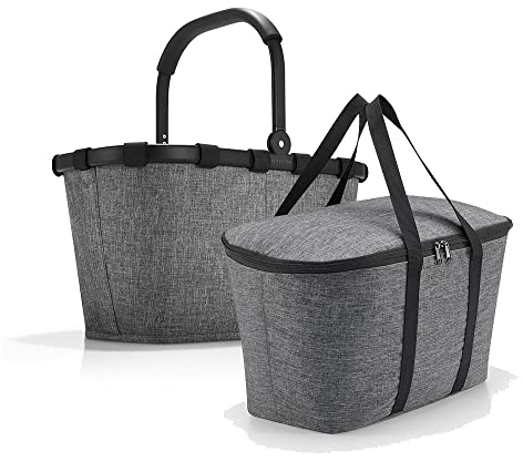 reisenthel, Set aus carrybag BK + coolerbag UH, BKUH, Einkaufskorb mit passender K?hltasche, Twist Silver