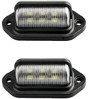 MiOYOOW 2 Stück LED-Kennzeichenleuchte LED-Rücklicht LED Anhängerleuchten wasserdichte Schritt-Innenbeleuchtung für LKW SUV Anhänger Van