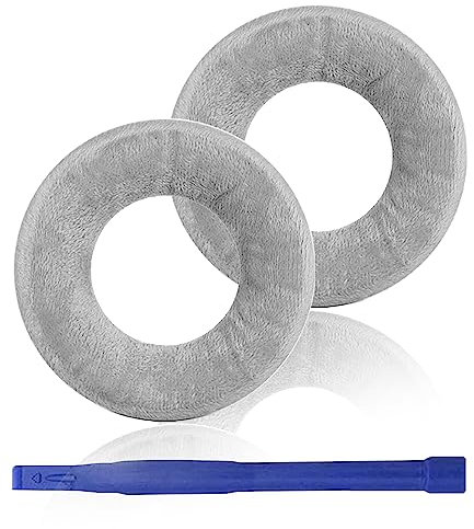 Adhiper DT 770 PRO Earpads Replacement Earmuffs Ear pads Compatible with DT770/DT880/DT990/DT770 PRO/DT880 PRO/DT990 PRO Headphones Earpads、Headset Ear Cushion Repair Parts（Flanell Grey）