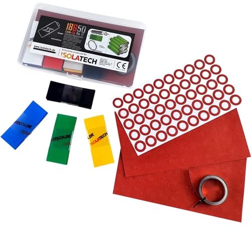 ISOLATECH tubo termorestringente in PVC nero al metro senza adesivo vari diametri e lunghezze 2:1 set per l'isolamento di batterie 18650 non etichettato