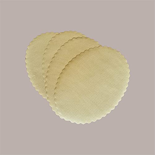Lucgel Sottofritti Ovali in Carta Paglia Gialla Alimentare Goffrati Antigrasso 15x22 cm - 500 pezzi -