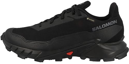 Salomon Alphacross 5 Gore-Tex wasserdichte Herren Trail-Laufschuhe, Starker Grip, Wasser- und Wetterschutz, Anhaltender Komfort, Black, 49 1/3