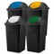 Home Centre Set of Four Swing Top Plastic Waste Bins 30 Litre Kitchen Recycling General Trash Recycled Rubbish Colour Code Management Containers Premium Quality Safe Dustbin Made in Italy