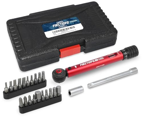 FIRSTINFO F326353B 1/4 Antrieb Aluminium Einstellbares Mini-Drehmomentschlüssel-Set 3~16Nm, 72 Zahn-Ratschenkopf