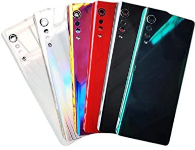 SHOWGOOD LM-G900 Rückseite Glas Abdeckung für LG Velvet 5G, Hintertür Ersatz Hartschale Akku Hülle, Rückgehäuse Abdeckung G900 (Rot)