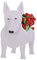 Hundepflanzer-Pflanztöpfe, PVC-Hundepflanzer-Pflanztopf, Cartoon-Haustier-Hunde-Blumentopf, Sukkulenten-Kaktus-Pflanzgefäß-Blumentopf-Pflanzenbehälterrahmen für Den Innen-(Bullterrier-Pflanzer)