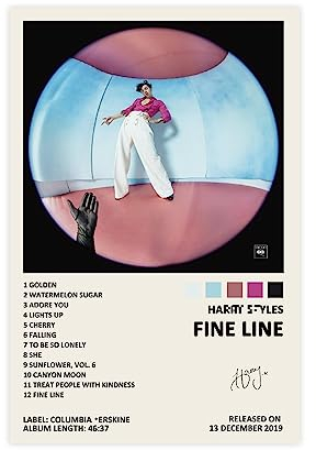 binoa Fine Line Music Album Cover Signed Limited Poster Leinwand Poster Wand Kunst Dekor Drucken Bild Gemälde Für Wohnzimmer Schlafzimmer Dekoration Unframe:12x18inch(30x45cm)