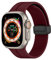 Magnética para Correa Apple Watch Ultra/2 49mm 44mm 40mm 45mm 41mm Series 8/7 se 6 5 4 3 42mm 38mm hombr/Mujer,Bracelet Silicona Deportiva Pulsera iWatch Band strap,Vino rojo