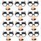 Lezevn 12 Stück Halloween-Verkleidungs-Brille, große Nasen-Brille mit Augenbrauen und Schnurrbart, lustige Halloween-Party-Dekoration