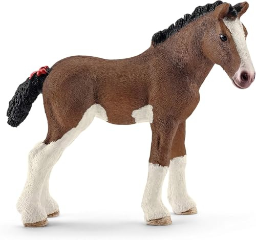 Schleich Farm World | Clydesdale Fohlen 13810 | ab 3 Jahre | 3 x 9 x 8 cm | schleich Bauernhof Spielfigur | detailgetreue Tierfiguren | Geschenkidee für Jungen und Mädchen
