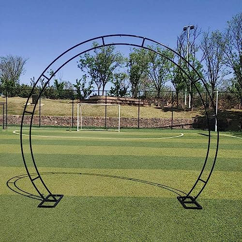 KUMIAO Heavy Duty Metal Wedding Arch Anti-Rust, Moon Gate Gold/Black/White, Circle Garden Arbor Archway - Perfect Bridal Party Decoration and Gardens Decorations 2x2.4m