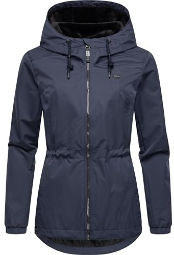 Ragwear wasserdichte Damen Übergangsjacke leichte kurze Funktionsjacke mit Kapuze Dankka Tech YOUMODO XS-6XL