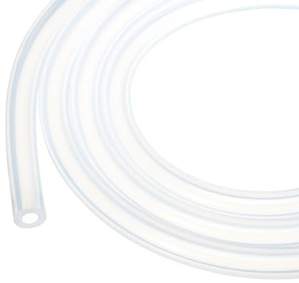 Rebower 2m(7ft) Silicone Tubing 5mm ID 10mm OD Clear Industrial Plastic Tubing Pure Silicone Hoses for Pump Siphoning Draining Irrigation Brewing, 3/16 x 3/8