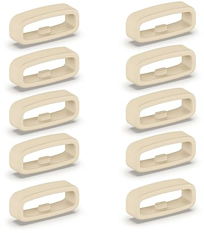 Maxtonser 10pcs Silicone Fastener Ring 18mm / 20mm / 22mm Wristband Keeper Smartwatch Strap Retainer Holder Replacement Accessory,Retainer