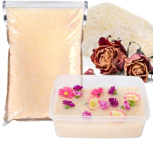 2.2 LBS Silikagel Blumen Trocknende Kristalle, Mit Trocknen Container, Silikat Trockenmittel Zum Trocknen Von Blumen, Wiederverwendbares, Farbanzeige Feinen Kristallen Trockenmittel