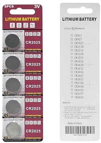 Simpletek - 5x Batterie 3V CR2025 | Batteria al Litio DL2025 Batteria Bottone per bilance digitali, telecomandi, orologi e molto altro | Confezione da 5