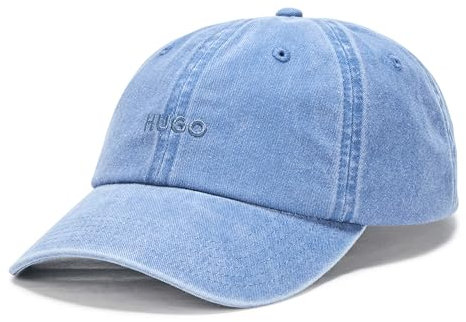 Hugo Herren Baseballmütze mit verwaschenem Logo aus Baumwolle, Bijou Blue, Einheitsgröße