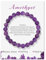 LOCCY Echtes Naturstein Armband für Damen, 4mm Perlenarmband Yoga Armband für Muttertag Geburtstag Valentinstag Geschenke für Mama Tochter Oma Enkelin Schwester (8mm-Amethyst)