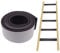 ANMOO 2m Bunk Bed Ladder Pads Soft Ladder Cover with Strong Adhesive Bunk Ladder Cover 80mm Wide Replacement Bed Ladder Protection for Stair Steps Foot Comfort Corner - Black