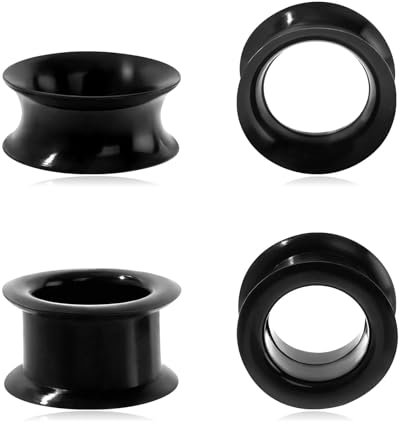 Longbeauty 2 Paare Ear Tunnel Plug Silikon Double Flared Flexibler Tunnel Expander Stretching Ohr Plugs Flexibles Fleisch, Stil B, 8mm