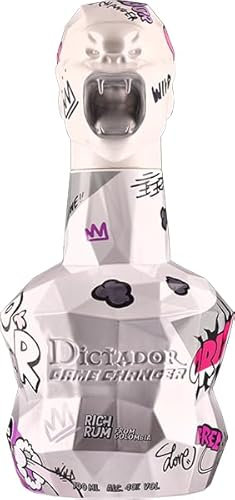 Dictador Game Changer, 700 ml, Rum Scuro, Bottiglia Da Collezione, Design Richard Orlinski, Note di Crème Brulée e Rovere Tostato, Rum Colombiano da Miele di Canna da Zucchero, Idea Regalo, 40% Vol.