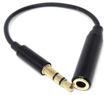 DRUT 1pcs.3.5mm 3-Pole Male Jack to 4-Pole Female Socket Audio Cable | Microphone & Pin Charger Adapter