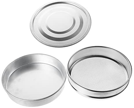 Sosoport Sprossenschalen-Set Gartengerät Für Keimung Aus Edelstahl Mit Feiner Masche Zum Abtropfen Anbauen Von Sprossen Im Haus Oder Garten