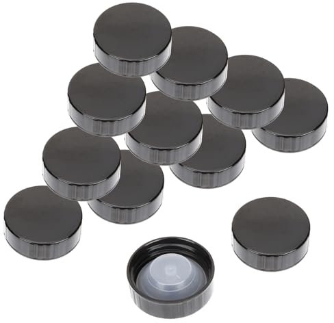 CANIGHT Cone Area Design Black Screw Caps Bottle Lids for Juice Bottles Square