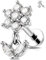 OUFER 16G Blume Ohrpiercing Helix Innengewinde 316L-Chirurgenstahll Knorpel Ohrpiercing Klar CZ Helix Piercing 8 mm Blatt Conch Piercing Ring Helix Ohrringe Tragus Piercing