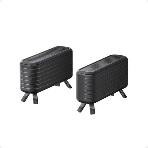 NEBULA by Anker, Kabellose Satellitenlautsprecher (2er-Pack) | IP54, 8 Std. Akkulaufzeit, 160W Surround Sound, Dolby Audio, Kabelloses Setup, Für den Außenbereich