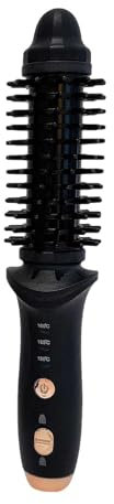 Cordless Portable Curling Brush for Women,Instant Hair Curler Brush Styling Comb with Long Tourmaline Ceramic Barrel,Portable Curly Hair Stick for Travel Tangle-Free, Safe & Easy to Use (Black)