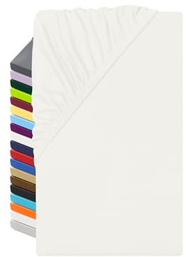 npluseins Sábana bajera ajustable de microfibra, transpirable y apta para alérgicos, 80-90 x 190 cm, color natural