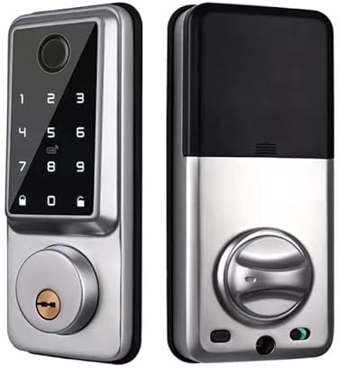 Smart Lock,Türschloss Fingerabdruck,Elektronisches Digitales Schloss Mit Tastatur,Wasserdicht Türschloss mit Wifi,Fingerabdruck,IC-Karte, Passwort, Mechanischer Schlüssel, Mobile APP