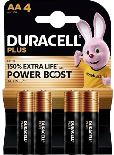 Duracell Plus AA, LR6 MN1500-4 Piles