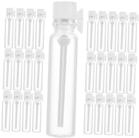 MUSISALY Kleiner Parfümfläschchen mit Auslaufsicherem Verschluss 2 Ml aus Glas 50 Stück Praktische Kleine Glasflaschen für Reise und Unterwegs für Kosmetik und Ätherische Öle