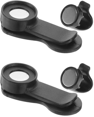 VICASKY 2 Stück Magnetische Schlauchklemme für Wasserblase aus Abs und Magnet Praktischer Trinkschlauchhalter für Wandern und Radfahren Wasserblasenschlauch Clips in Schwarz