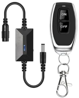 Funk-Fernbedienungsschalter mit USB/DC-Schnittstelle, 3,6-24 V DC-Eingang, für LED-Lichtstreifen, Schwarz