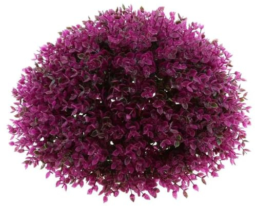 Fituenly Künstliche Buchsbaumkugel, Dekorative Gartenkugel, Lila, 34 cm