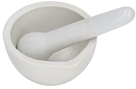 TOPINCN 10 Ensembles de Mortier et Pilon de 60 Ml, Bols de Broyage en Céramique de Haute qualité pour Fournitures de Laboratoire, Ensemble de Mortier et Pilon en Céramique Brillante pour Herbes et